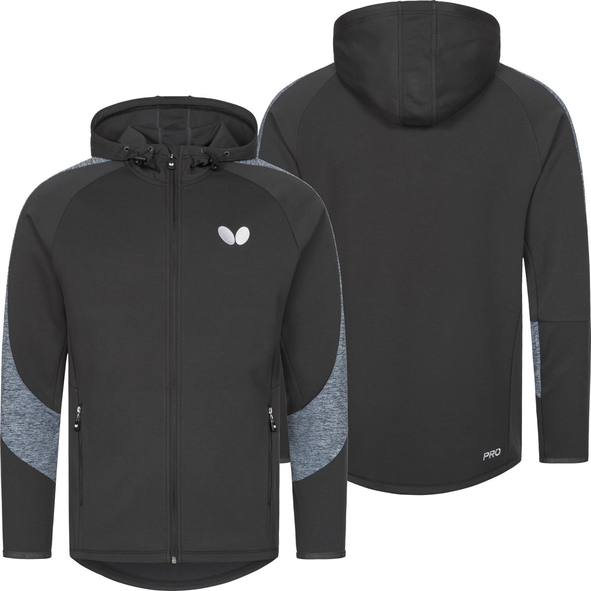 Butterfly Izumo Tracksuit: Front & Back View of Blue Track Jacket